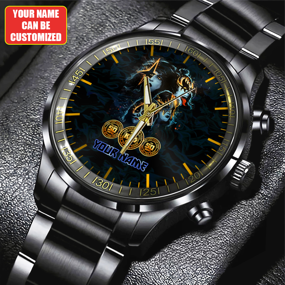 KISS Black Stainless Steel Watch HUANNM4875 Yuna