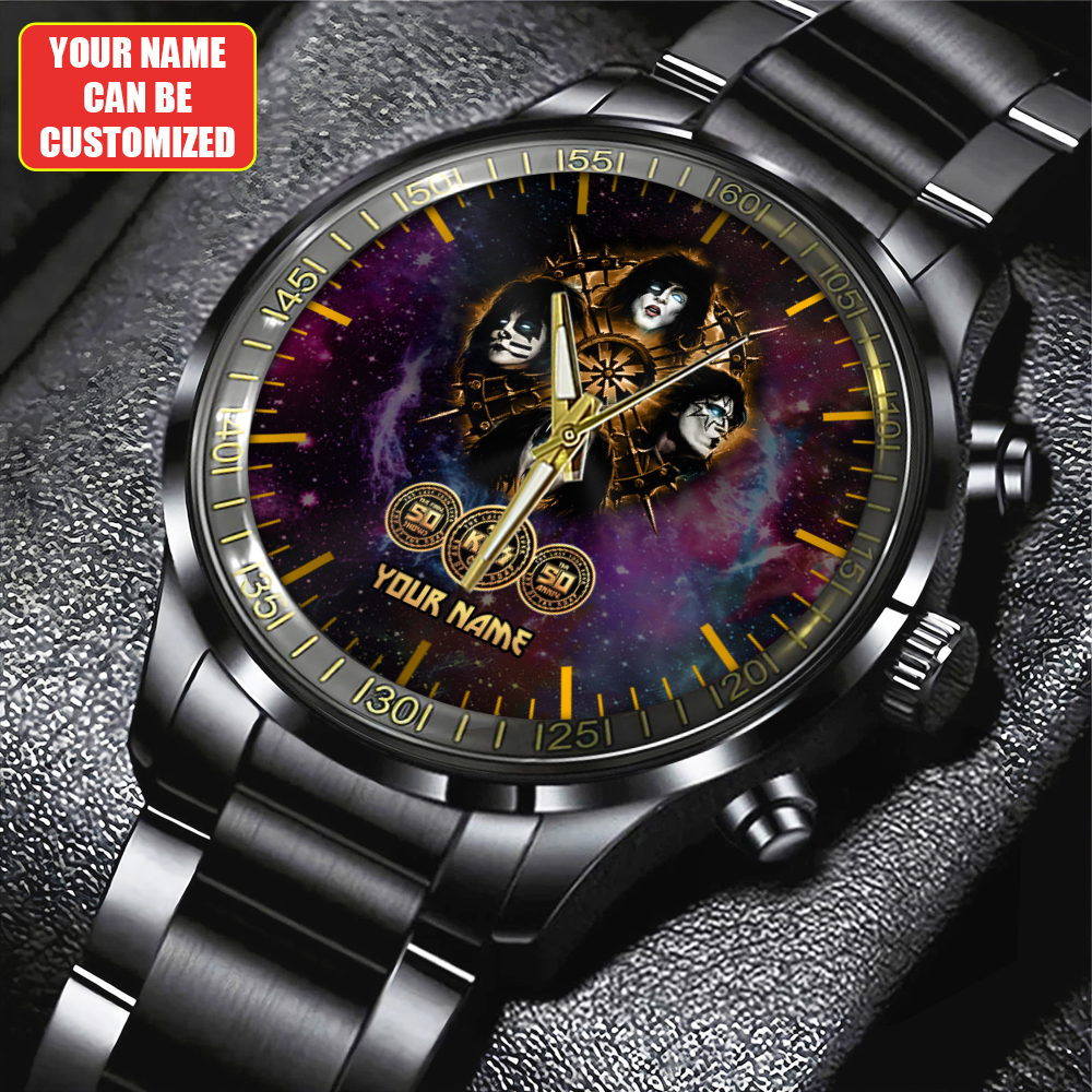 KISS Black Stainless Steel Watch HUANNM4877 Yuna