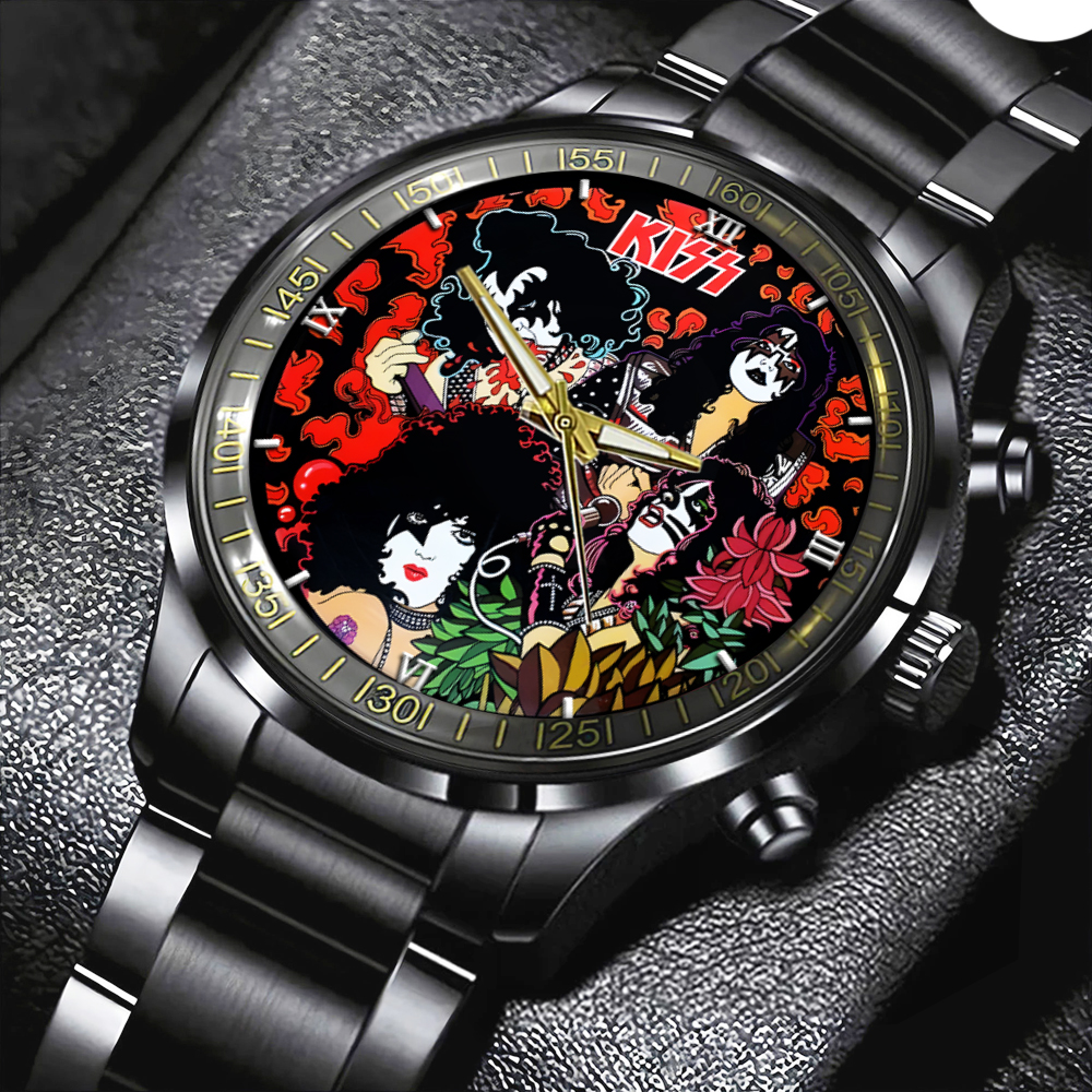 KISSBAND Black Stainless Steel Watch GNENEW23 1
