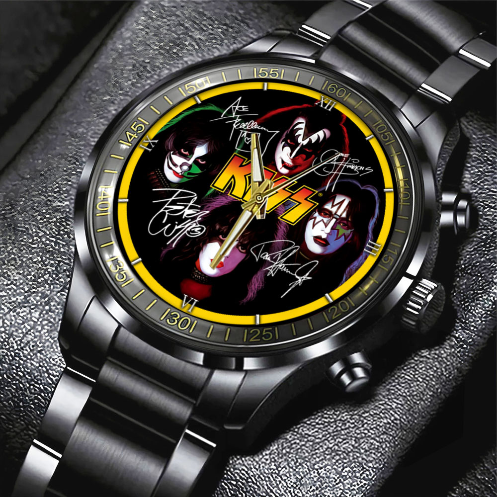KISS Black Stainless Steel Watch GNE392 1