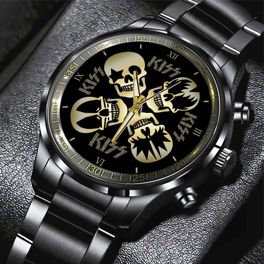 KISS Black Stainless Steel Watch GNE578 1