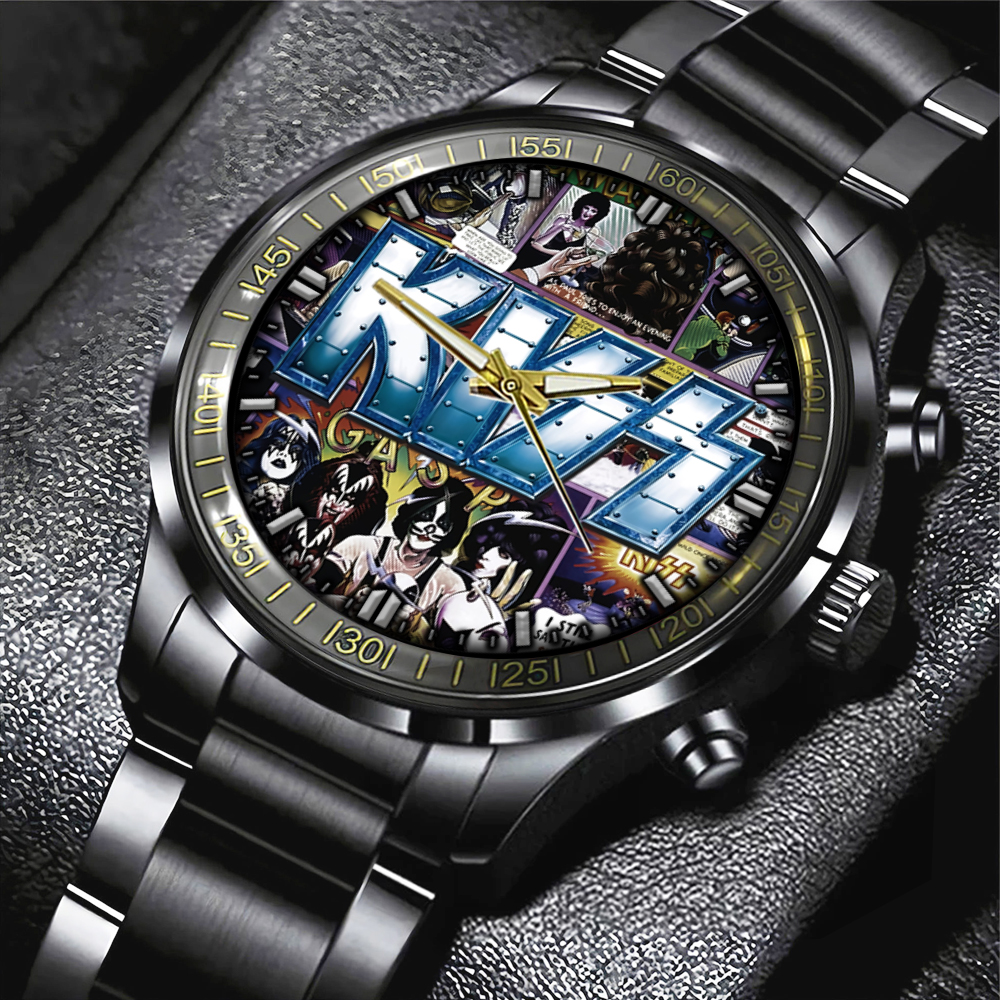 KISS Black Stainless Steel Watch GNE651 1