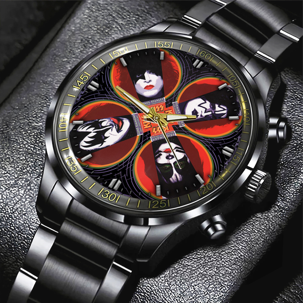 KISS Black Stainless Steel Watch GNE652 1