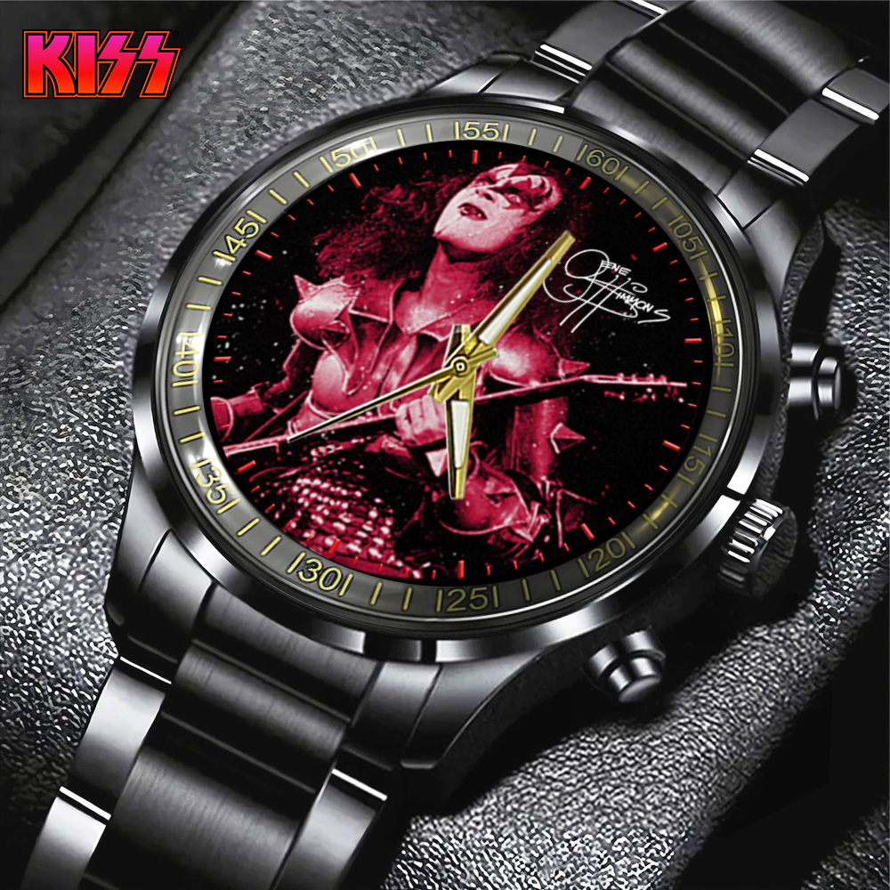 KISS Black Stainless Steel Watch GNE683 MK1