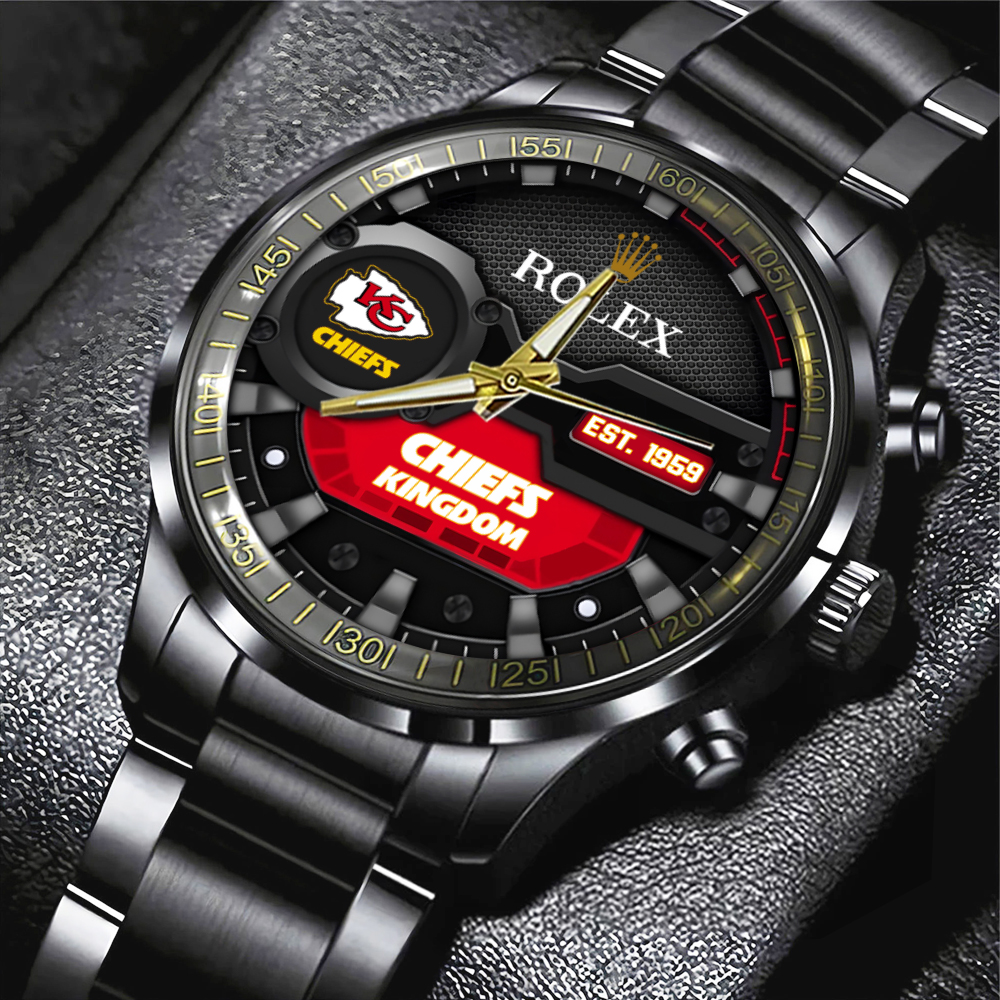 Kansas City Chiefs x Rolex Black Stainless Steel Watch MAITM7436