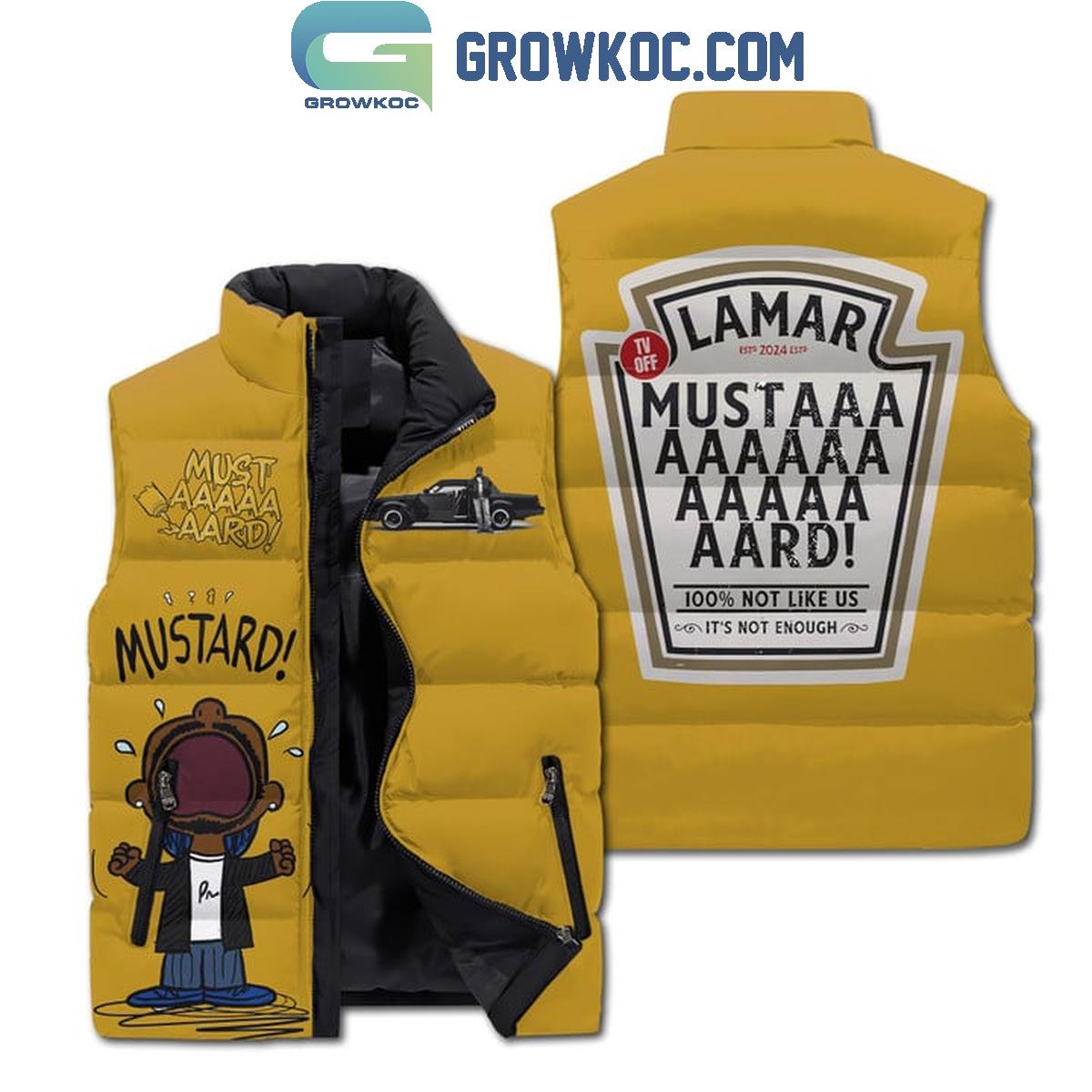 Kendrick Lamar Merry Mustard They Not Like Us Yellow Sleeveless Puffer Jacket 1 dg1fy
