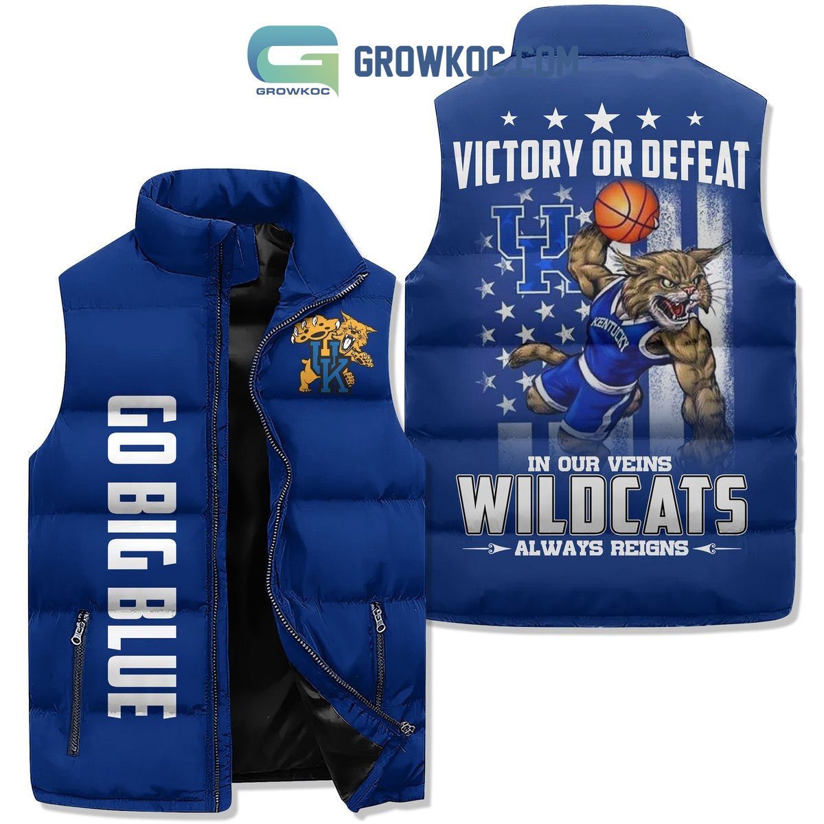 Kentucky Wildcats Always Reigns Sleeveless Puffer Jacket2B1 L1j81