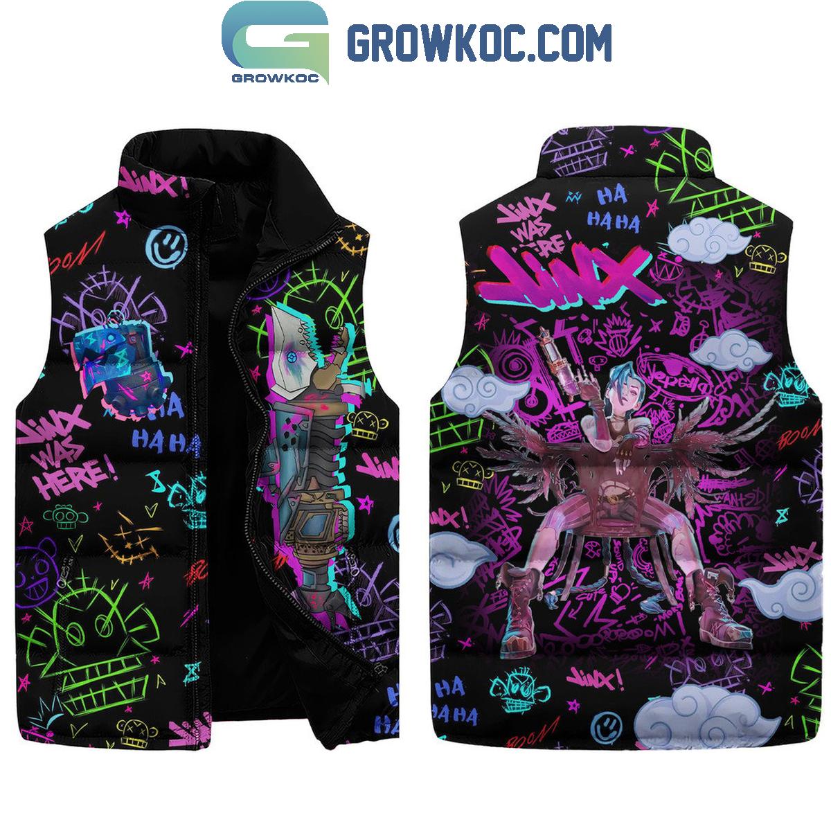 League Of Legends Jinx Was Here Arcane Sleeveless Puffer Jacket 1 42kCV