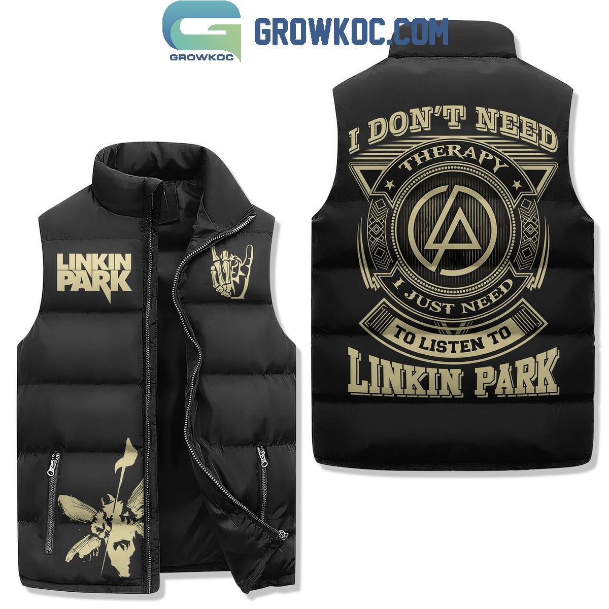 Linkin Park I Dont Need Therapy I Need To Listen To Them Sleeveless Puffer Jacket 1 TxlDy