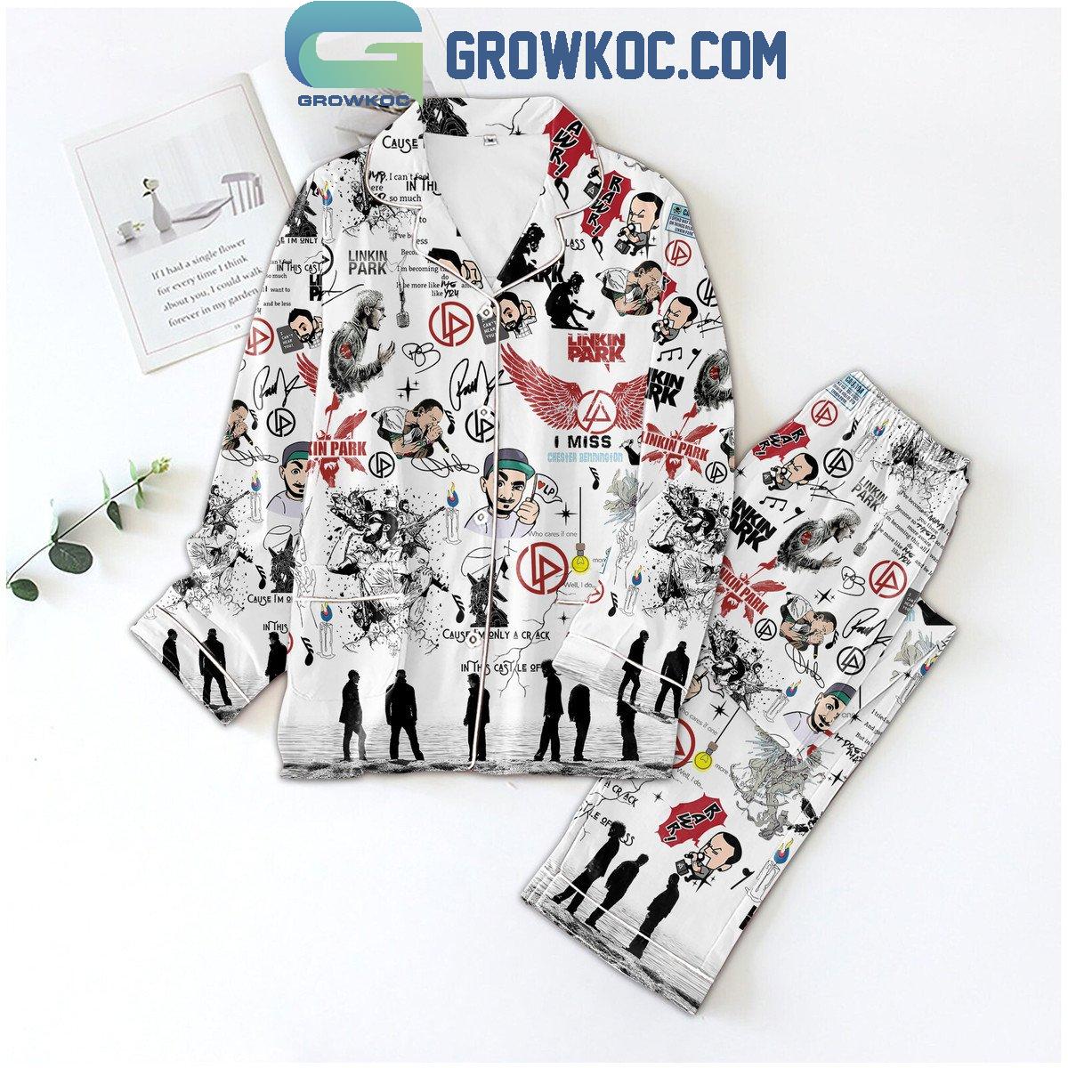 Linkin Park I Miss Chester Bennington Polyester Pajamas Set 1 DFTPX