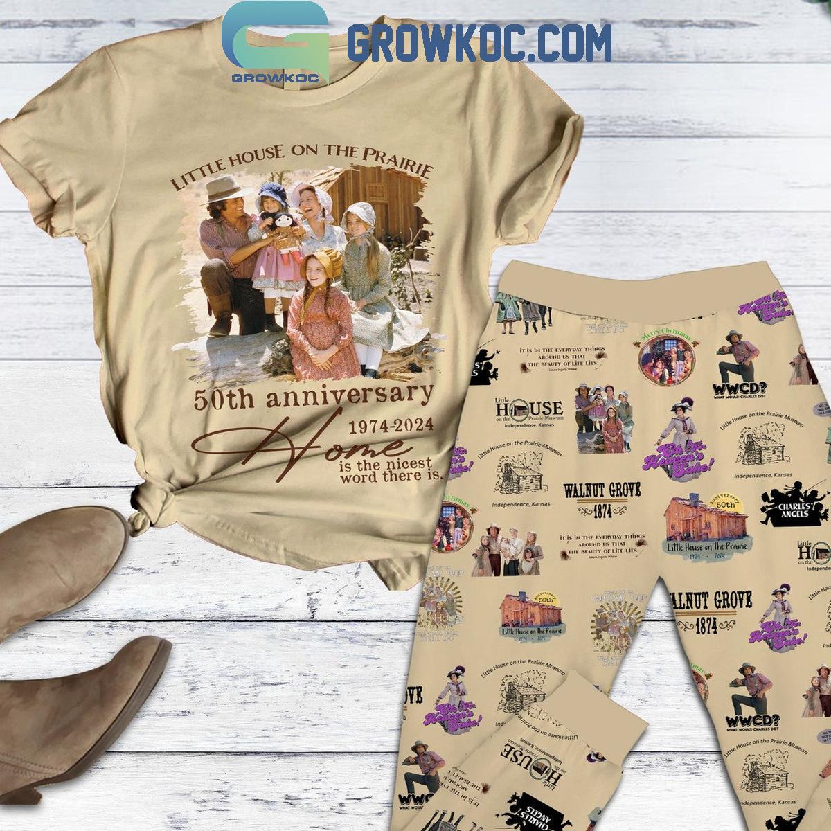 Little House On The Prairie 50th Anniversary 1974 2024 Fleece Pajamas Set 1 82WCf
