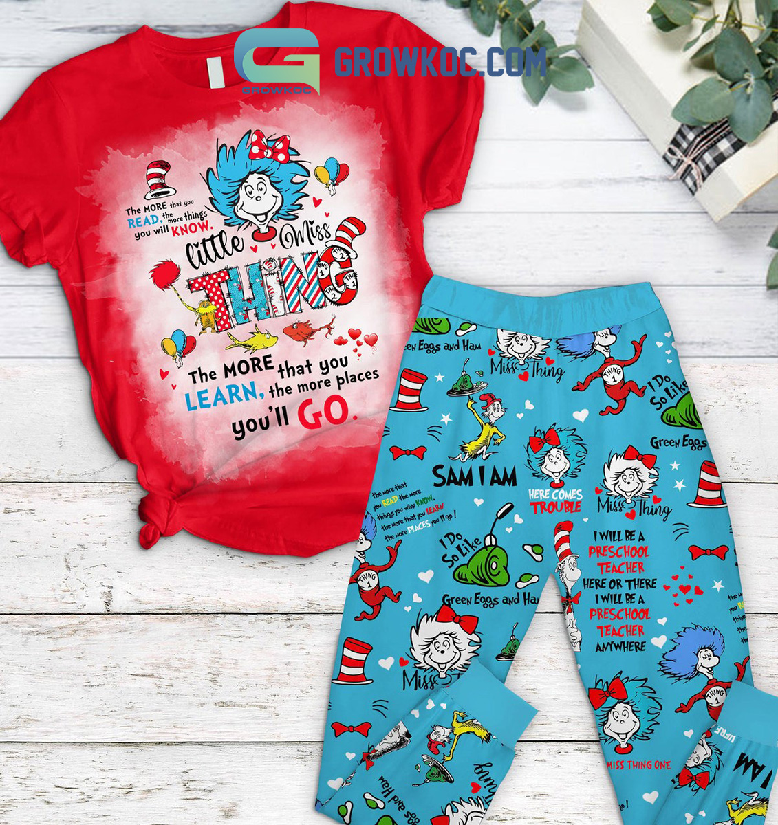 Little Miss Thing Sam I Am Fleece Pajamas Set2B1 NL1sq Little Miss Thing Sam I Am Fleece Pajamas Set2B1 NL1sq