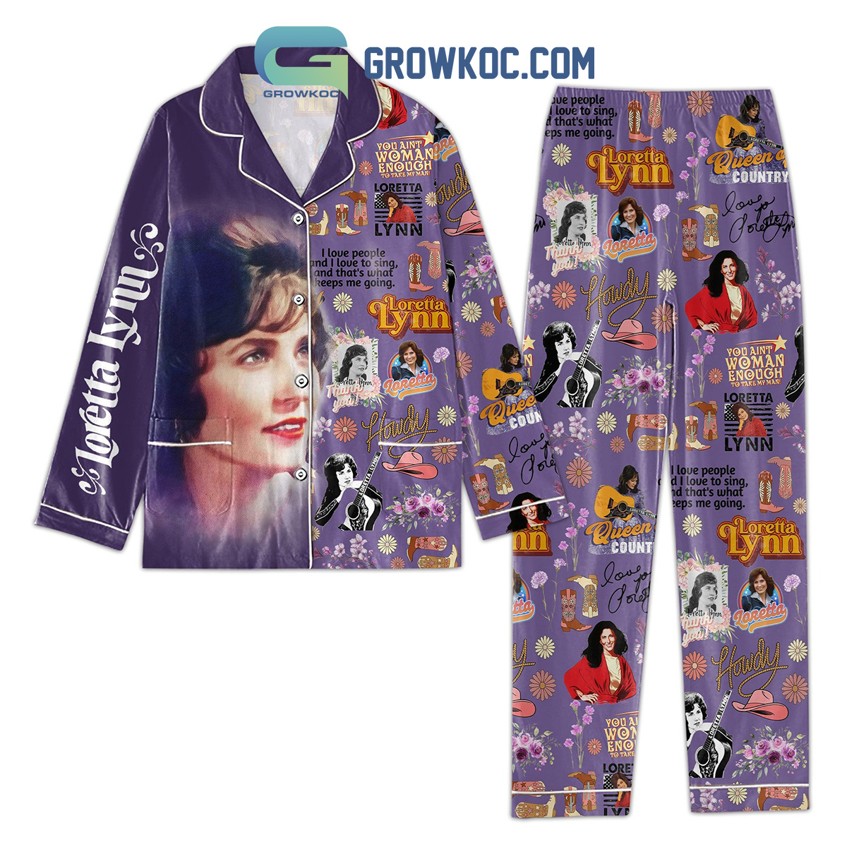 Loretta Lynn You Aint Woman Enough To Take My Man Pajamas Set2B1 jyWo8