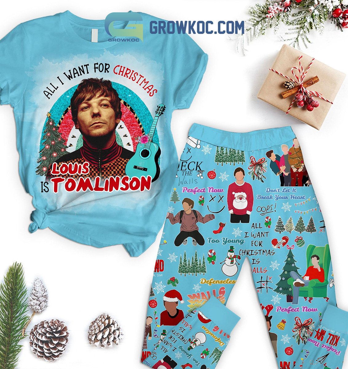Louis Tomlinson All I Want For Christmas Is Louis Tomlinson Perfect Now Dont Let It Break Your Heart Winter Holiday Fleece Pajama Sets2B1 KOWlL Louis Tomlinson All I Want For Christmas Is Louis Tomlinson Perfect Now Dont Let It Break Your Heart Winter Holiday Fleece Pajama Sets2B1 KOWlL