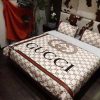 Luxury Gucci Big Logo In Monogram Background With Vintage Web Bedding Set c36e4308 5278 4bde 9795 e3687d8fd2ac 1024x1024@2x