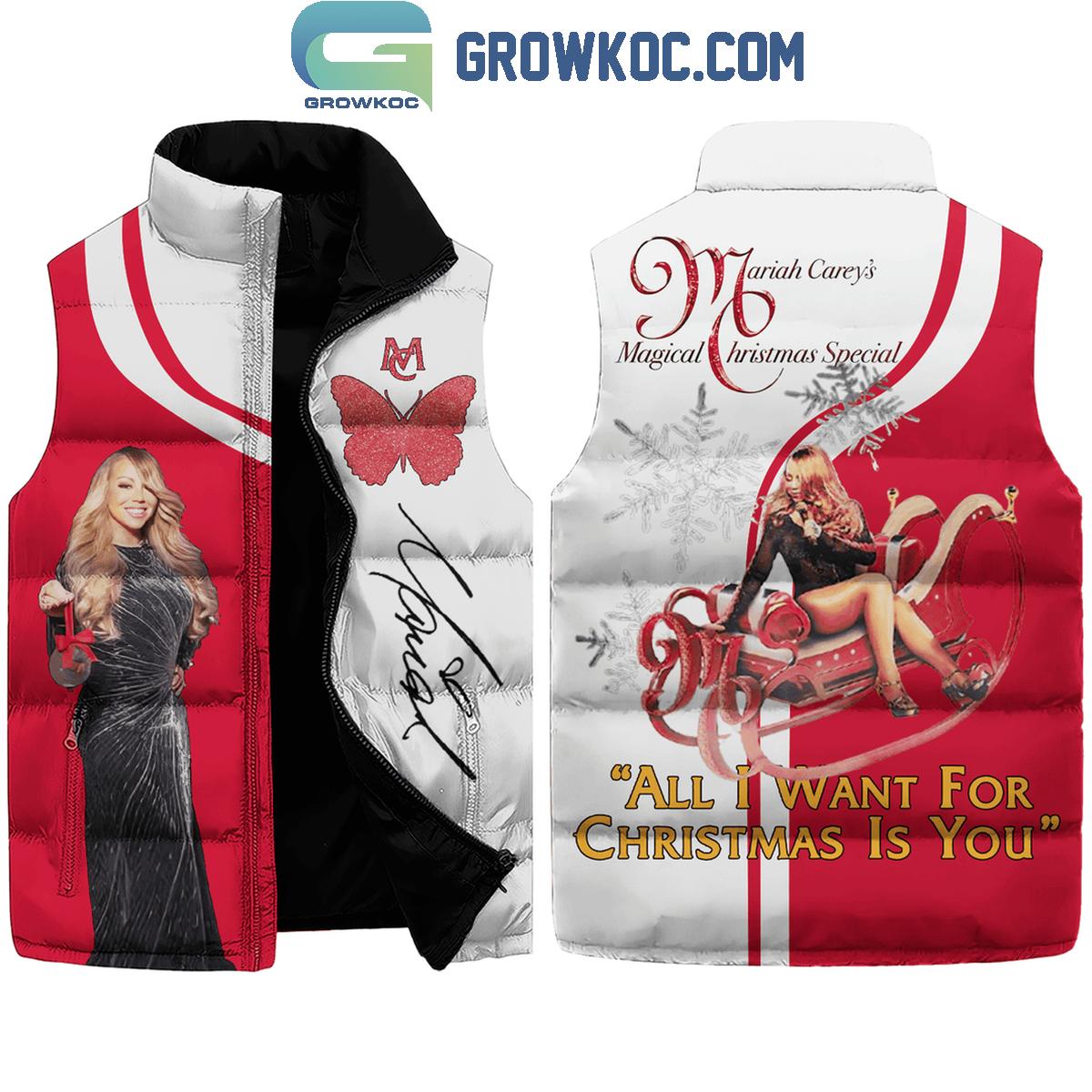 Mariah Carey All I Want For Magical Christmas Is You Sleeveless Puffer Jacket 1 rYsBl