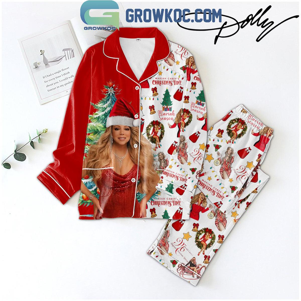 Mariah Carey Christmas Time Mariah Season Merry Christmas Polyester Pajamas Set 1 kRXi2