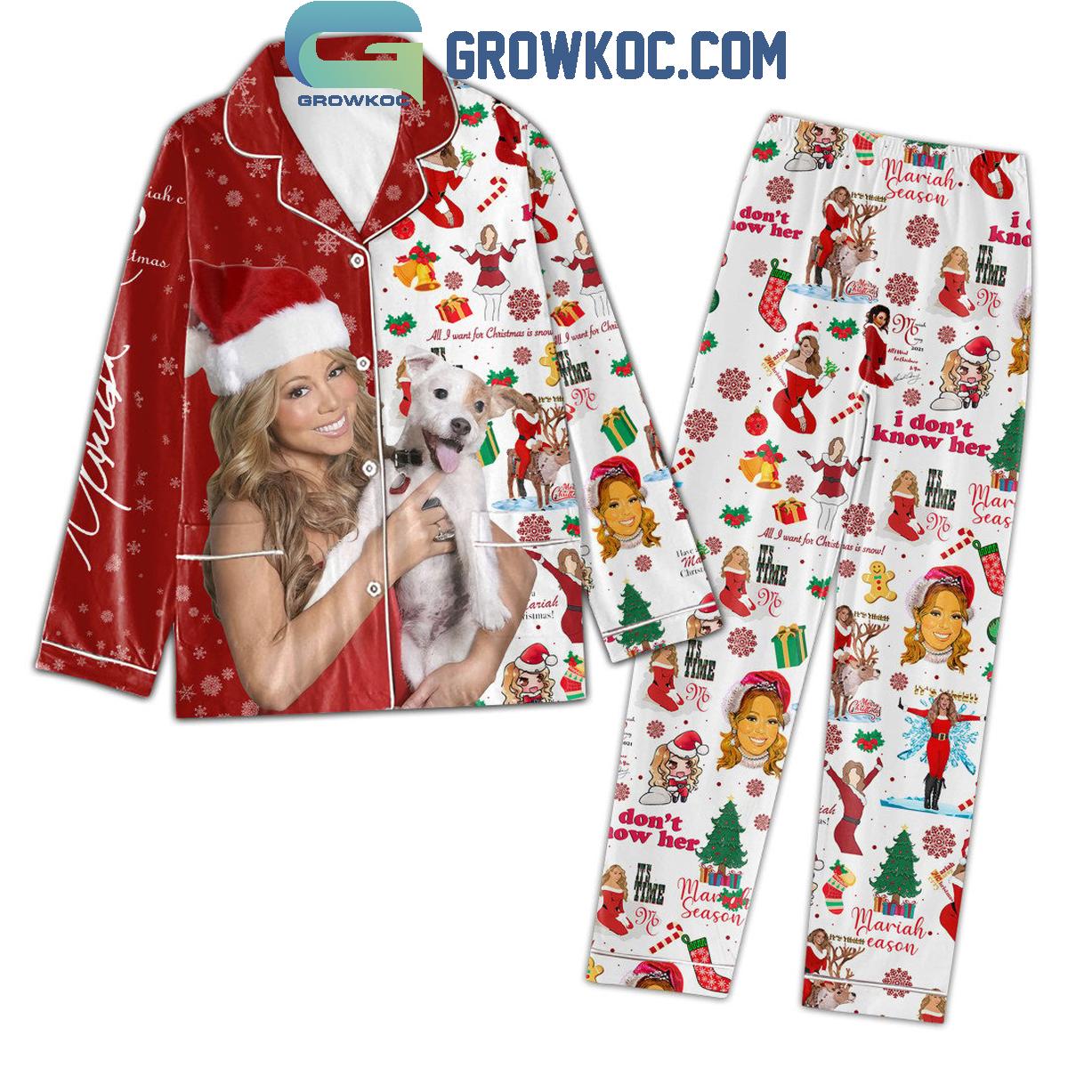 Mariah Carey Its Mariah Season ItE28099s Time Christmas Polyester Pajamas Set 1 g95V5
