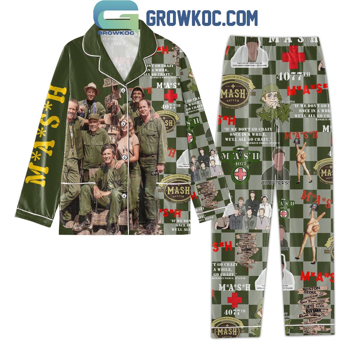 Mash 4077th Dont Go Crazy A White Go Crazy Pajamas Set 1 rs2y6