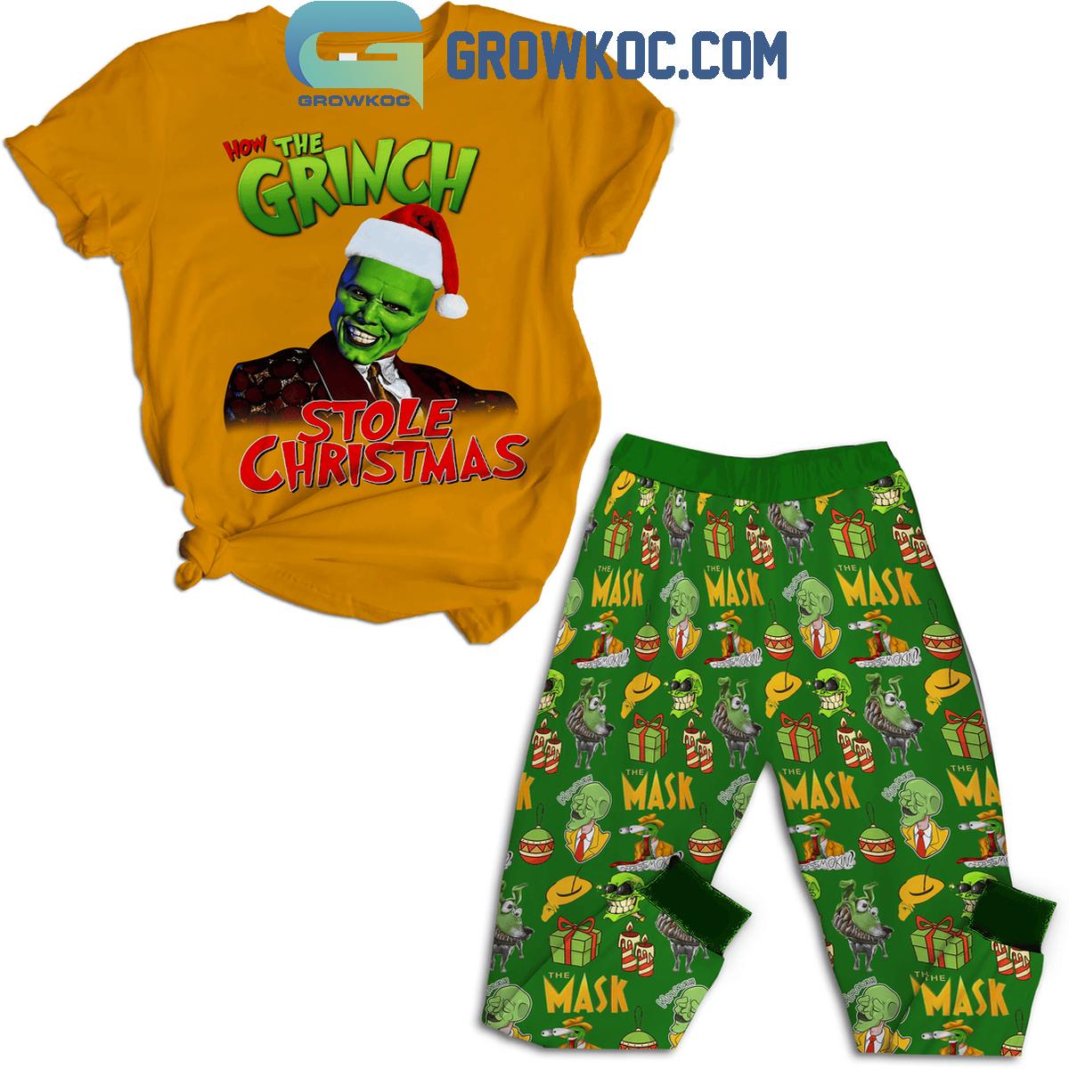 Mask How The Grinch Stole Christmas Fleece Pajamas Set 1 eBlG7