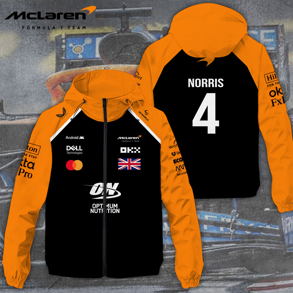 McLaren x Lando Norris Windbreaker Jacket TANTN10940 mockup