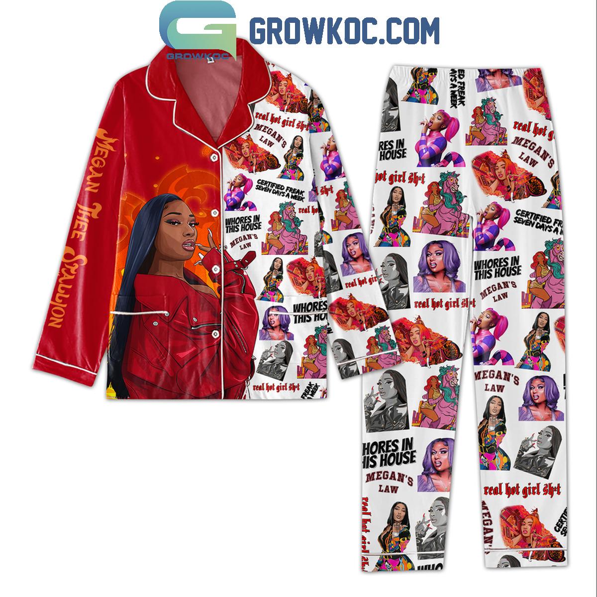Megan Thee Stallion Who In This House Polyester Pajamas Set 1 kHdbT