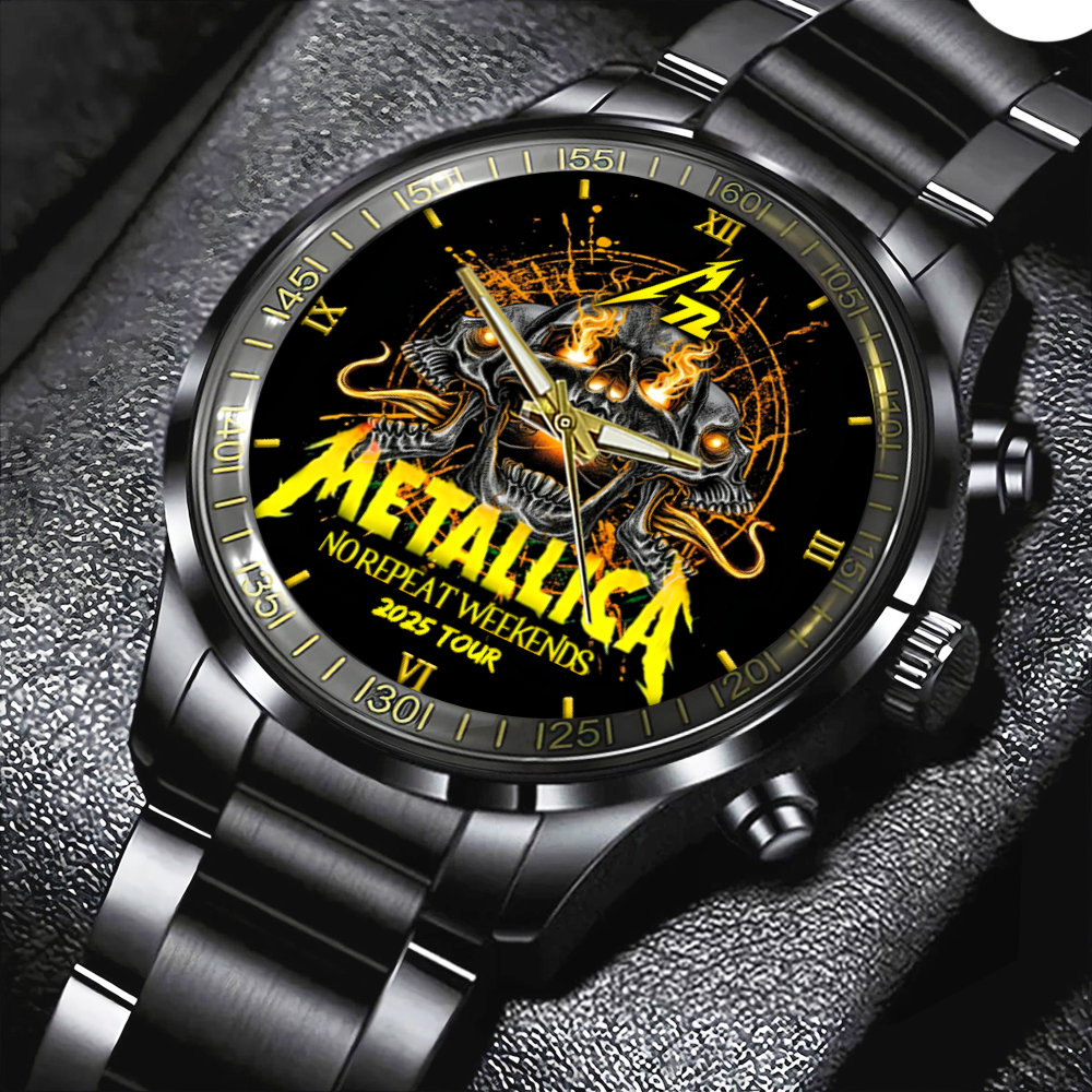 Metallica Black Stainless Steel Watch GNENEW501 1