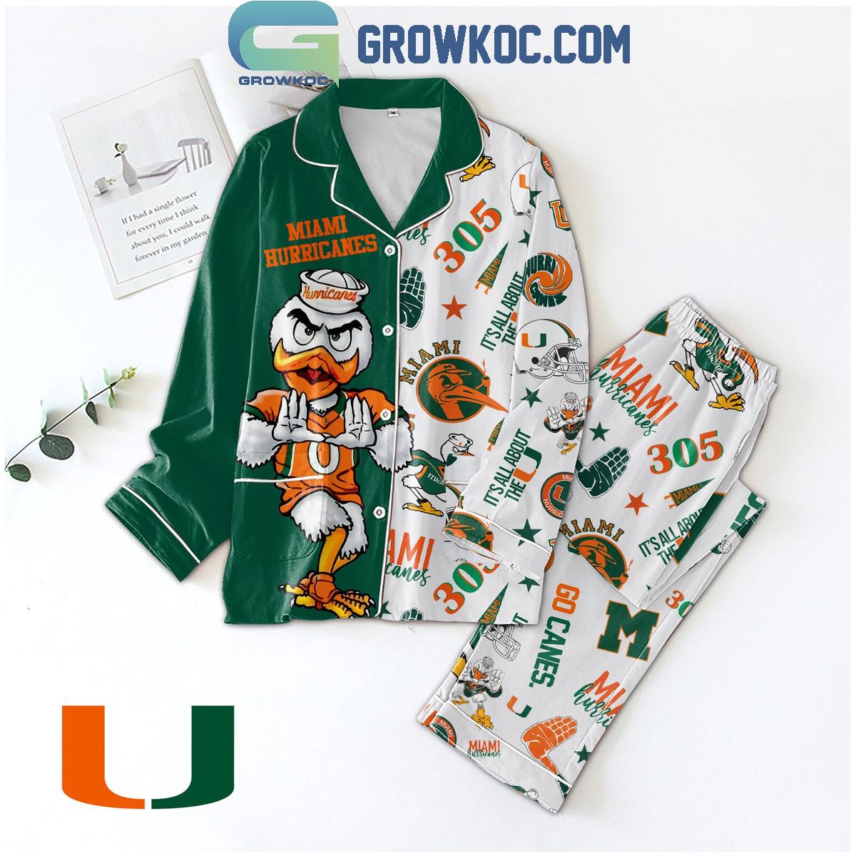 Miami Hurricanes U In My Heart 305 Polyester Pajamas Set 1 nBIz0
