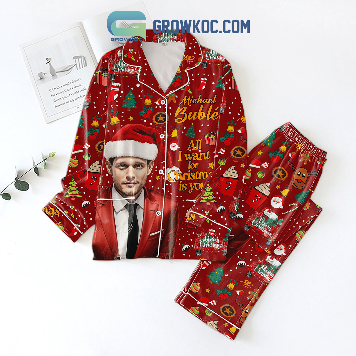 Michael BublC3A9 All I Want For Christmas Is You Pajamas Set2B1 pZkQS