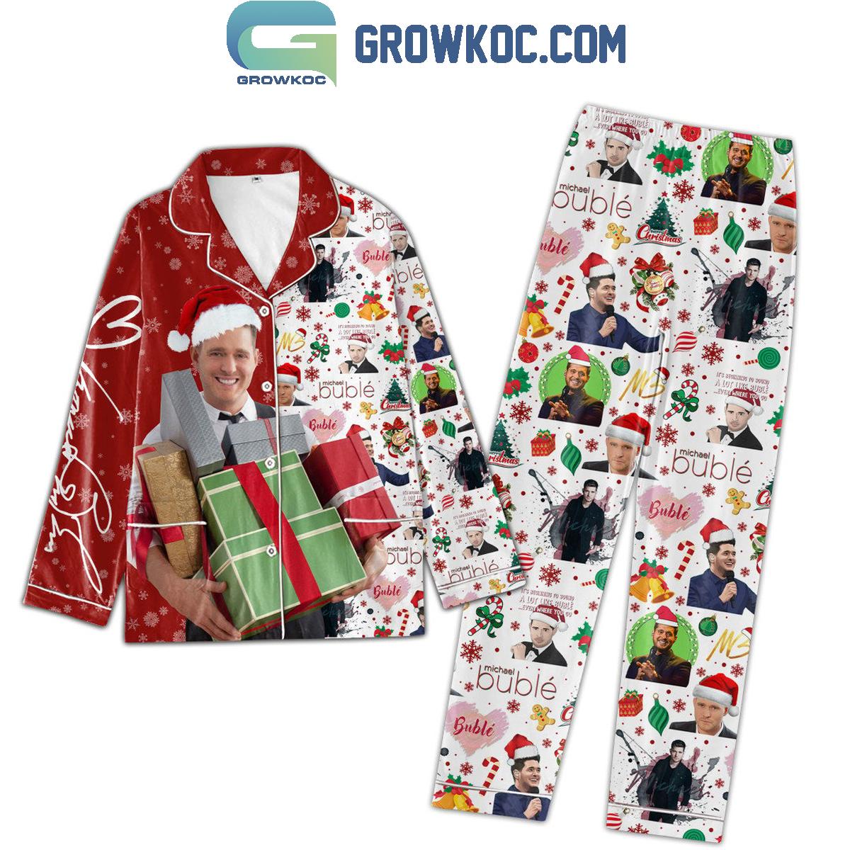 Michael Buble Christmas Its Beginning To Sound A Lot Like Buble Polyester Pajamas Set 1 DWSmG