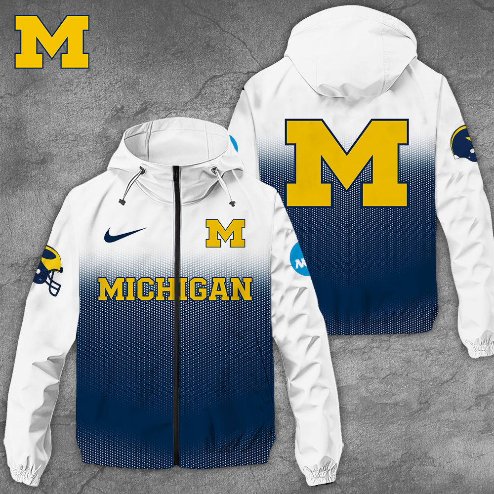 Michigan Wolverines Football Windbreaker Jacket TANTN8996