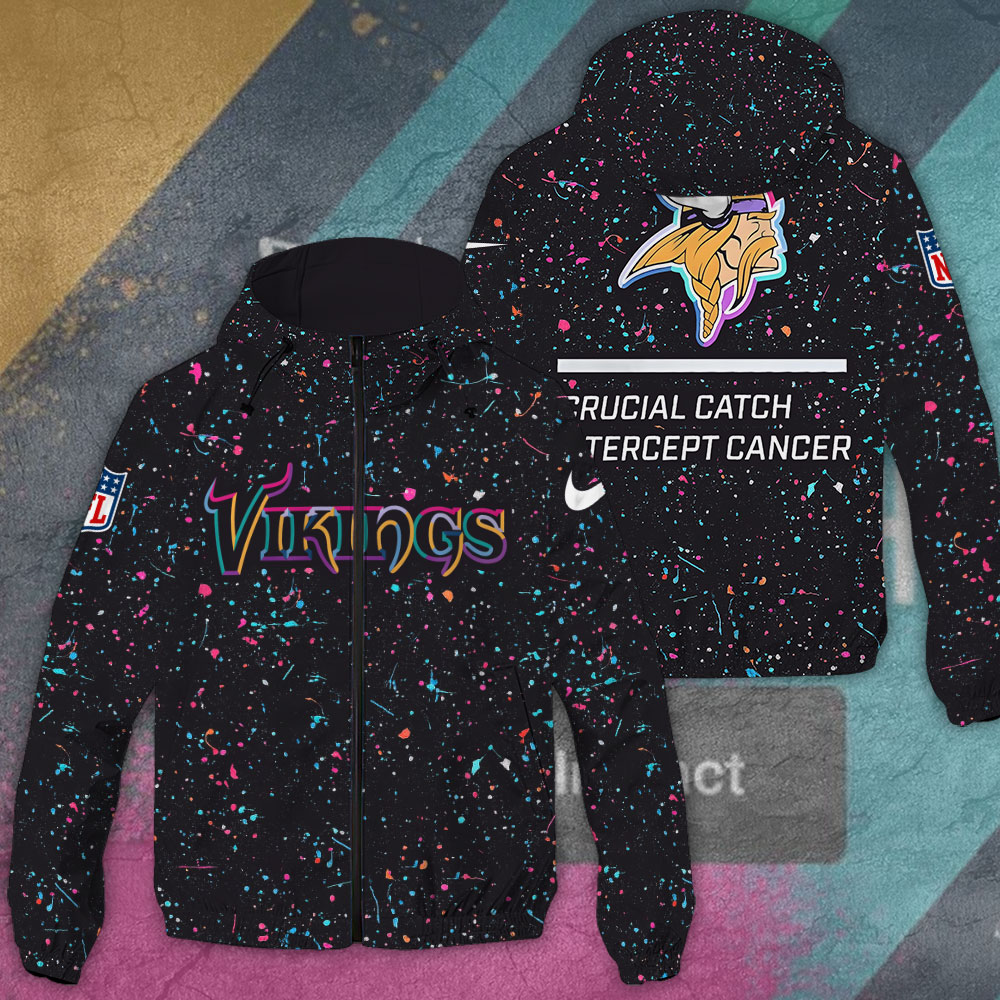 Minnesota Vikings Windbreaker Jacket TANTN15782 mockup