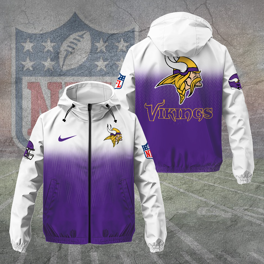 Minnesota Vikings Windbreaker Jacket TANTN15750
