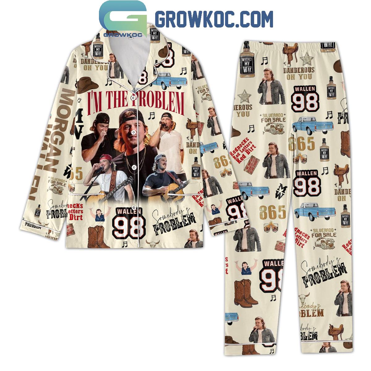 Morgan Wallen Im The Problem Pajamas Set 1 vur1E