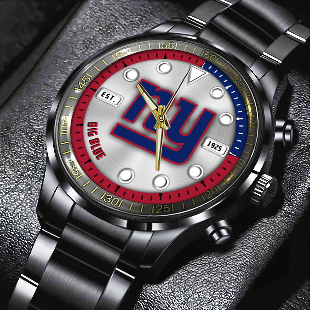 NFL New York Giants Black Stainless Steel Watch Collection HOATT12955