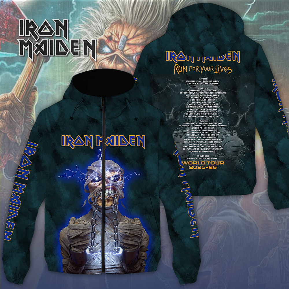 NGHIAVT1720 Iron maiden Windbreaker Jacket PANH