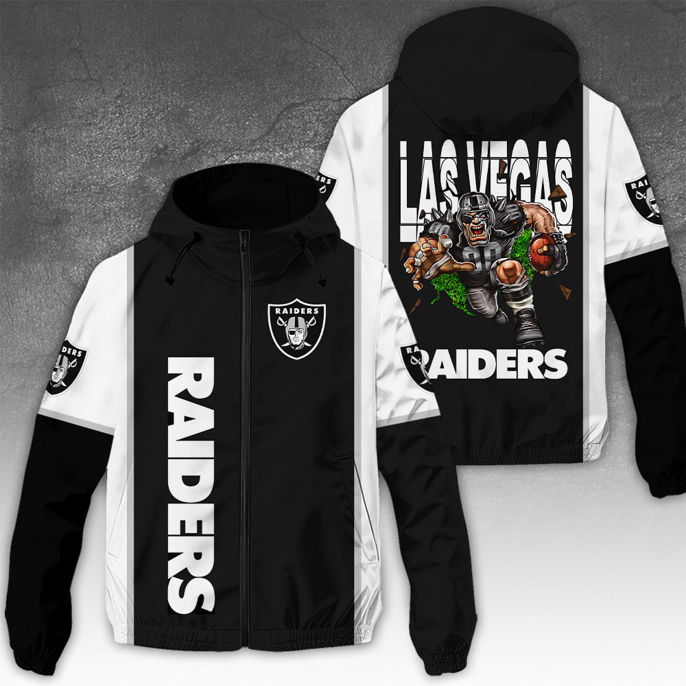 NGHIAVT3921 Las Vegas Raiders NFL Windbreaker Jacket