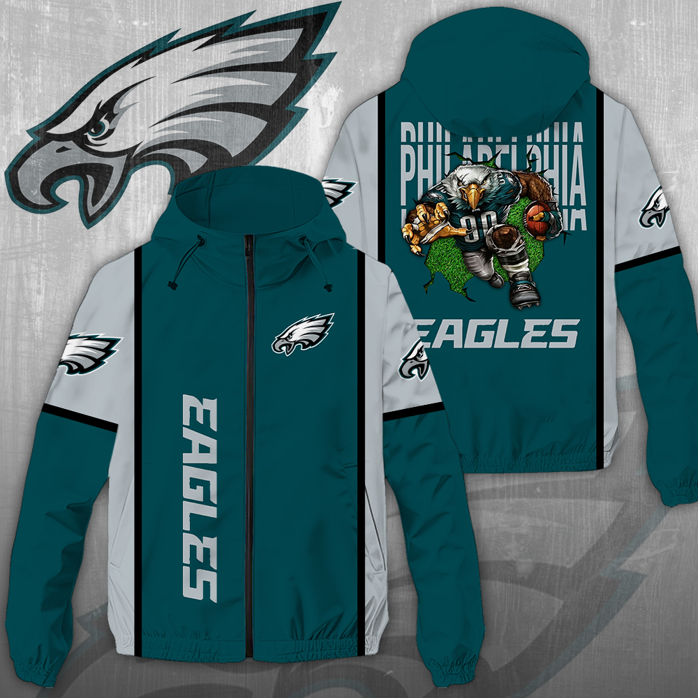 NGHIAVT3925 Philadelphia Eagles NFL Windbreaker Jacket