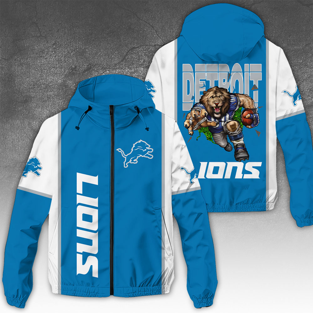 NGHIAVT3927 Detroit Lions NFL Windbreaker Jacket
