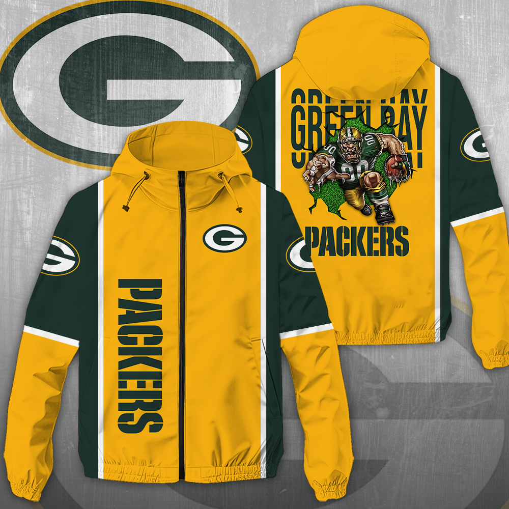 NGHIAVT3928 Green Bay Packers NFL Windbreaker Jacket