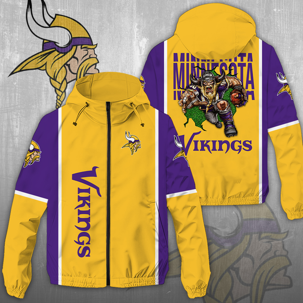 NGHIAVT3929 Minnesota Vikings NFL Windbreaker Jacket
