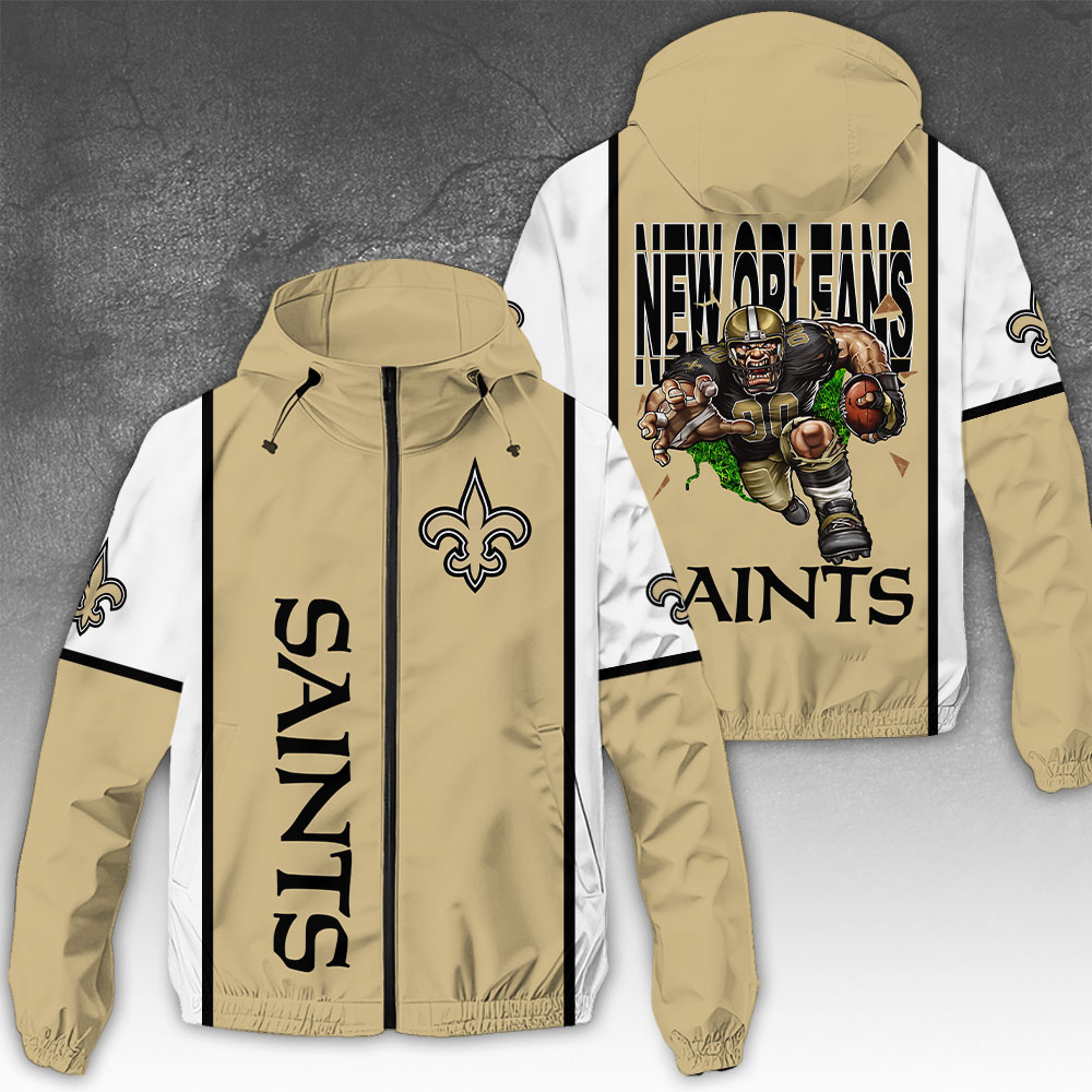 NGHIAVT3932 New Orleans Saints NFL Windbreaker Jacket