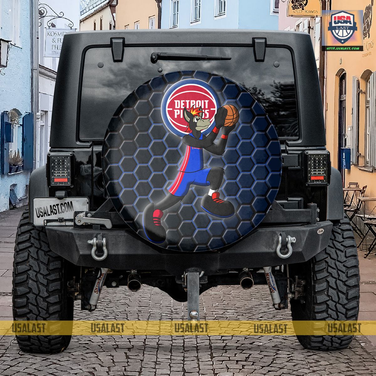 NRuyZZrN detroit pistons nba mascot spare tire cover 3 wvGQl