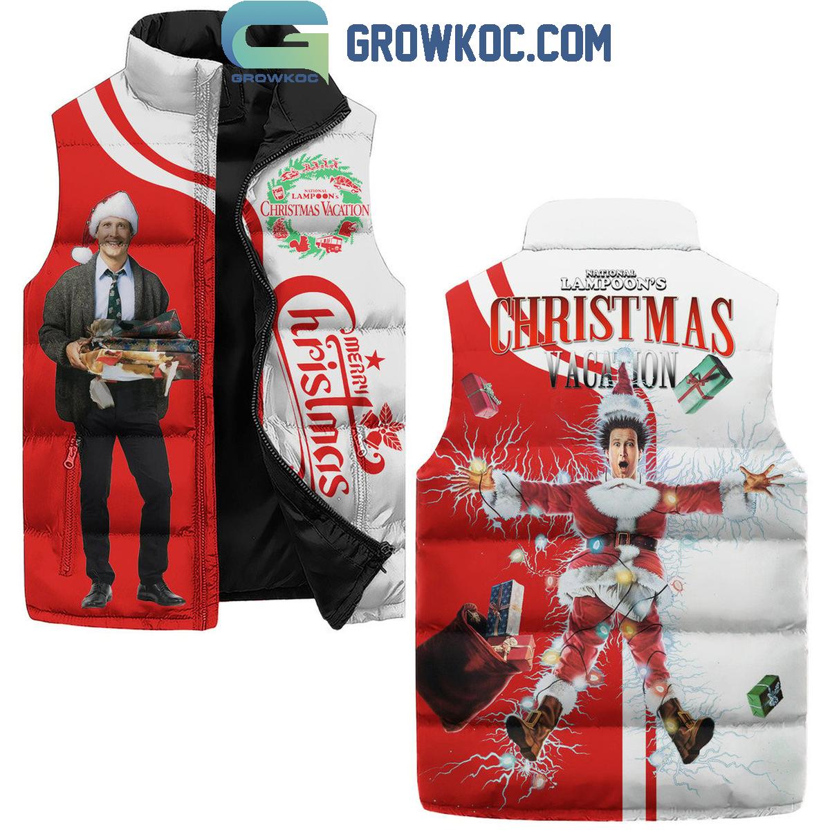 National Lampoon Christmass Vacation 2024 Merry Christmas Sleeveless Puffer Jacket 1 nXJkL