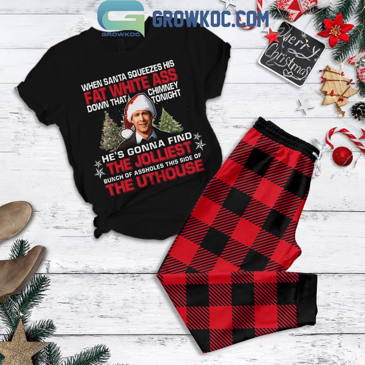 National Lampoons Christmas Vacation The Jolliest Fleece Pajamas Set 1 f9QIq
