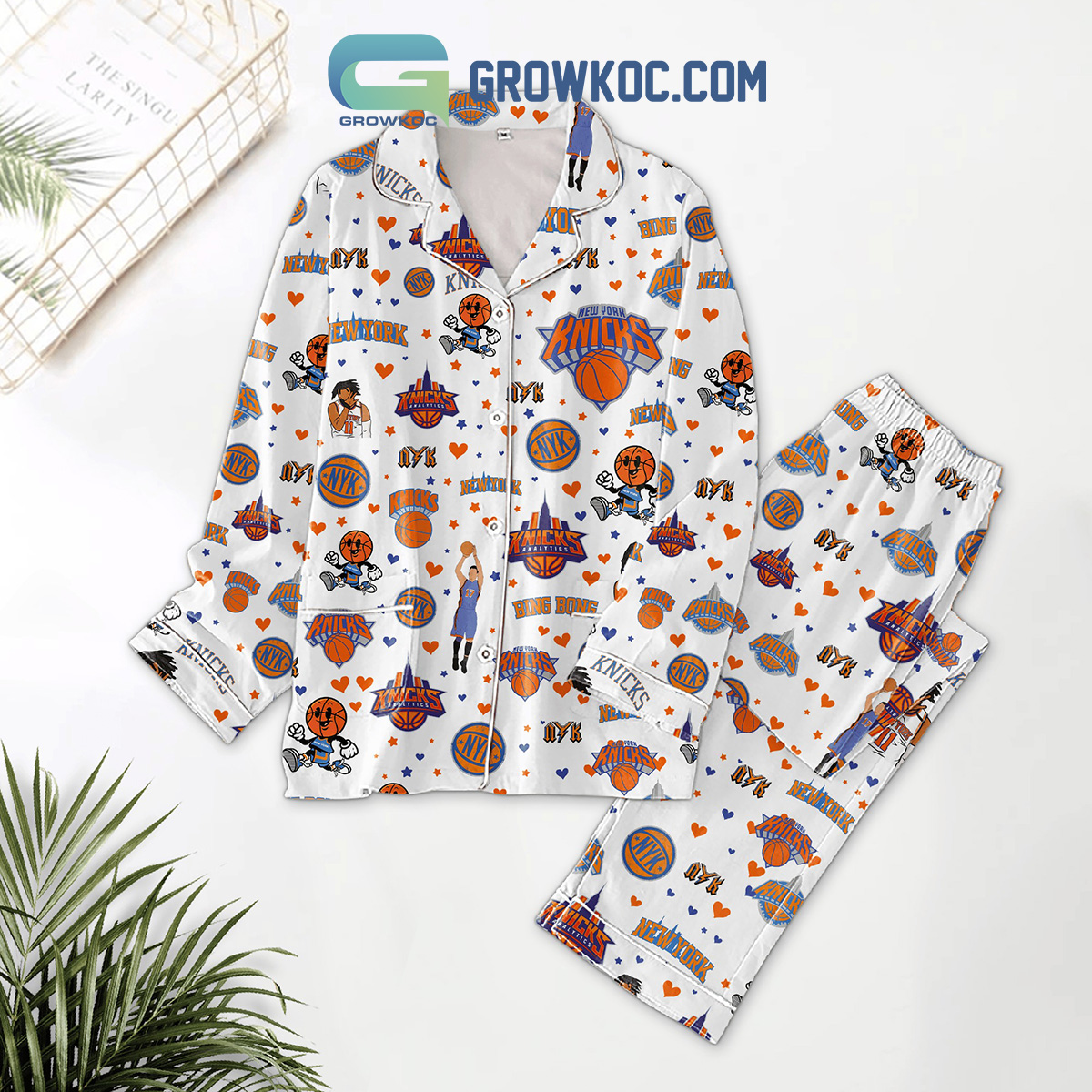 New York Knicks Knick Nation Fan Polyester Pajamas Set2B1 55sCy