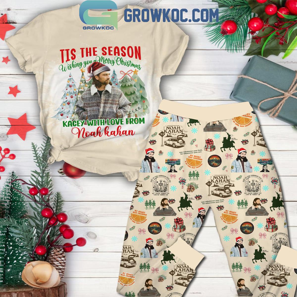 Noah Kahan Wishing You A Merry Christmas With Love 2024 Fleece Pajamas Set 1 GEMAj