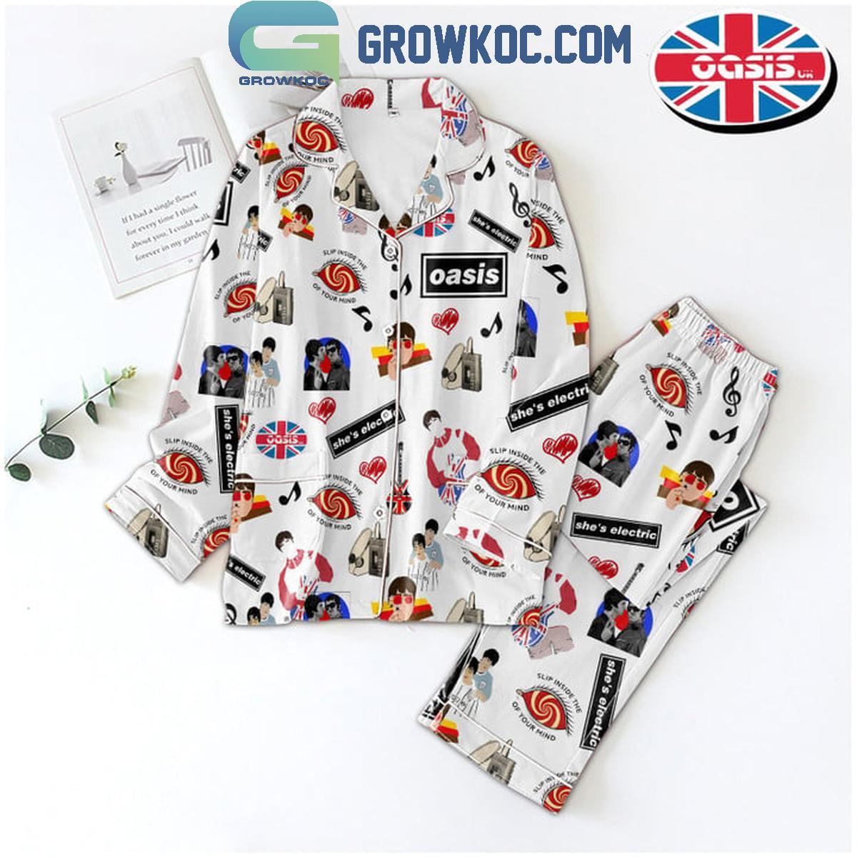 Oasis Slip Inside The Eyes Of Your Mind Polyester Pajamas Set 1 UkrKh