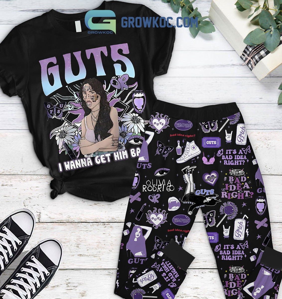 Olivia Rodrigo Guts I Wanna Get Him Back Fleece Pajamas Set Black Version2B1 s3k43 Olivia Rodrigo Guts I Wanna Get Him Back Fleece Pajamas Set Black Version2B1 s3k43
