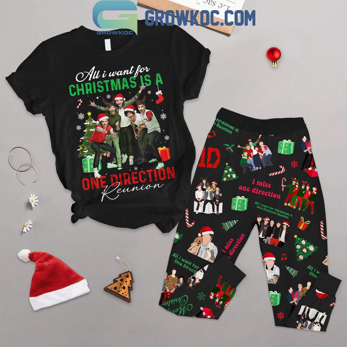 One Direction All I Want For Christmas Is A 1D Reunion Fleece Pajamas Set 1 GkIKc